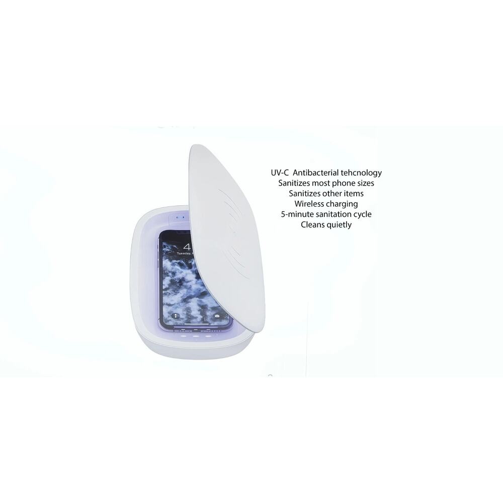 Mophie UV Sanitizer with Wireless Charging for Smartphones,‎ Keys, Earbuds.
